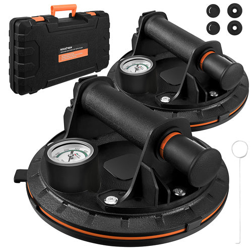 Vakuum hvataljka s Pumpom i Manometrom - Set od 2 (do 200 kg po komadu)