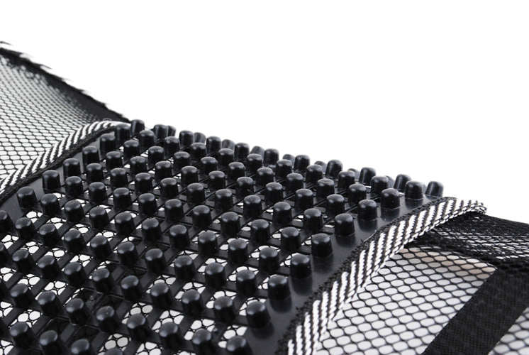 Ortopedski Naslon za Leđa s Masažnom Podlogom 40x39cm Crni