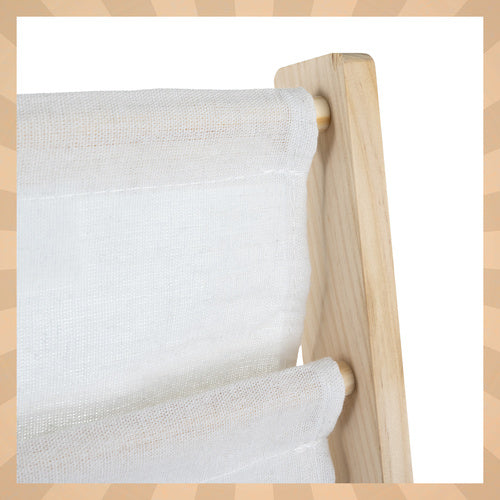 Dječja Polica Za Knjige i Igračke – 6 Pretinaca, Drvo I Tkanina