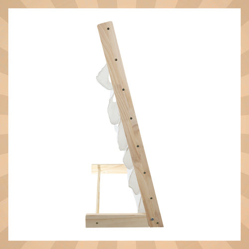 Dječja Polica Za Knjige i Igračke – 6 Pretinaca, Drvo I Tkanina