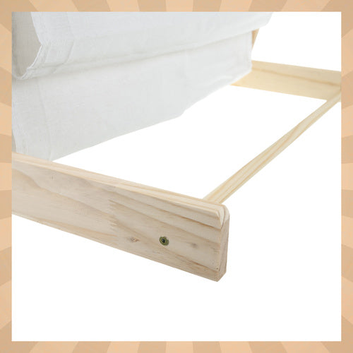 Dječja Polica Za Knjige i Igračke – 6 Pretinaca, Drvo I Tkanina