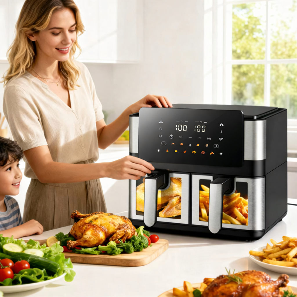 Air Fryer - Friteza na Vrući Zrak s Dvije Komore 8L - 2000W