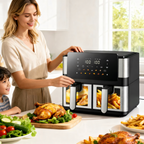 Air Fryer - Friteza na Vrući Zrak s Dvije Komore 8L - 2000W