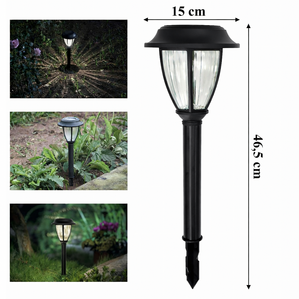 Solarne LED Vrtne Lampe 46.5cm - Set od 10