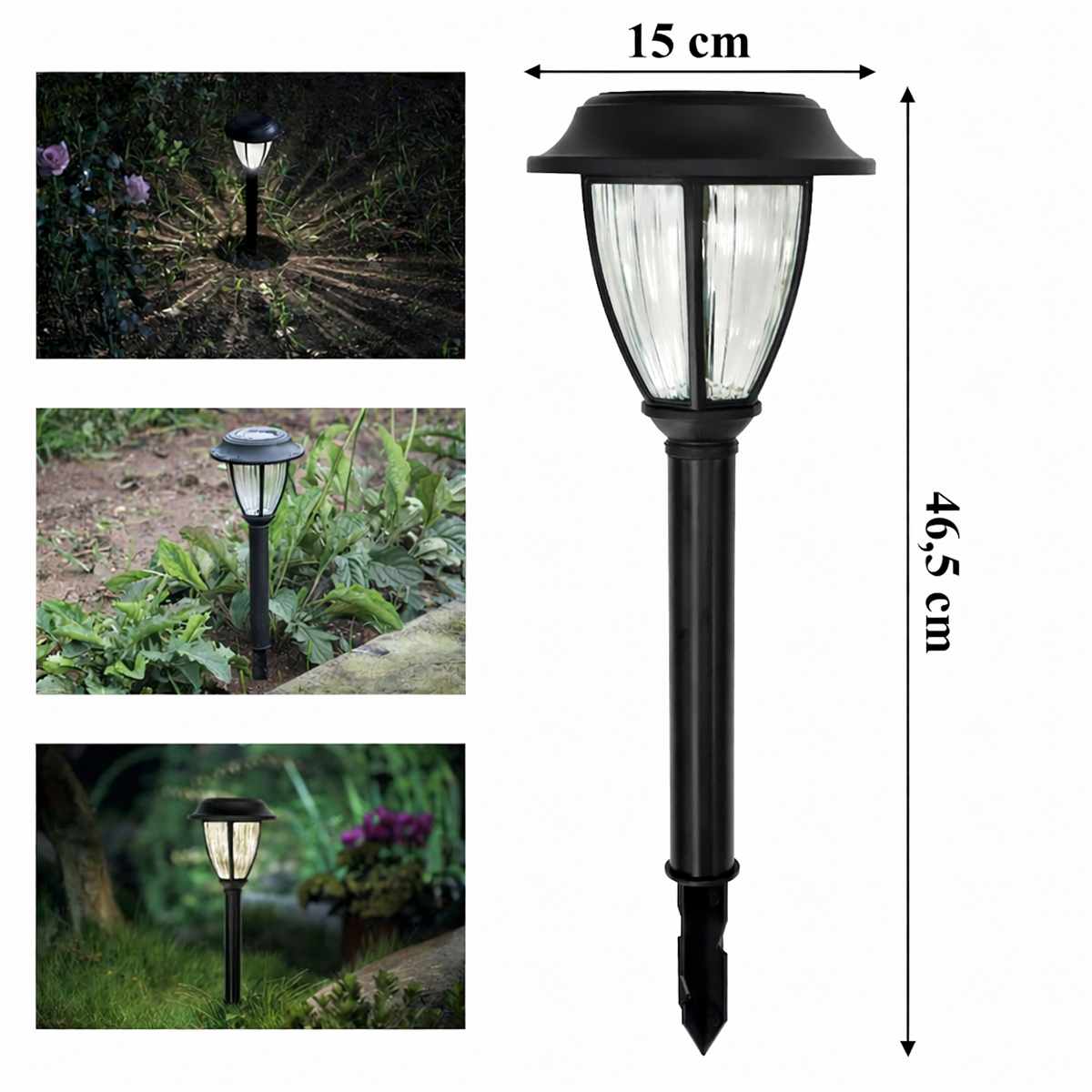 Solarne LED Vrtne Lampe 46.5cm - Set od 10