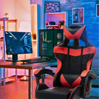 Gaming Stolica Crveno-Crna s Osloncem za Noge