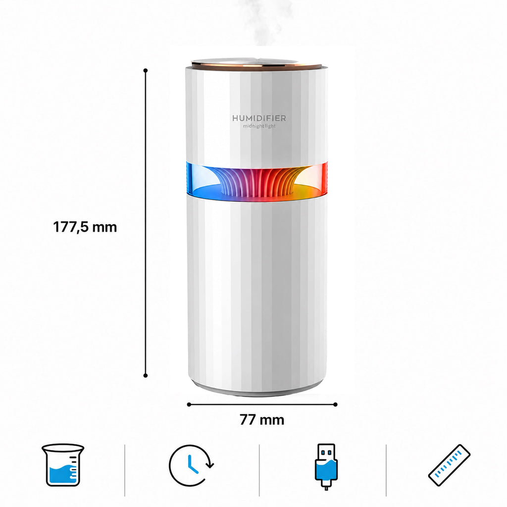 400ml Ovlaživač Zraka s LED Osvjetljenjem