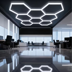 Hexagon LED Rasvjeta - 257.6 × 244.4 cm