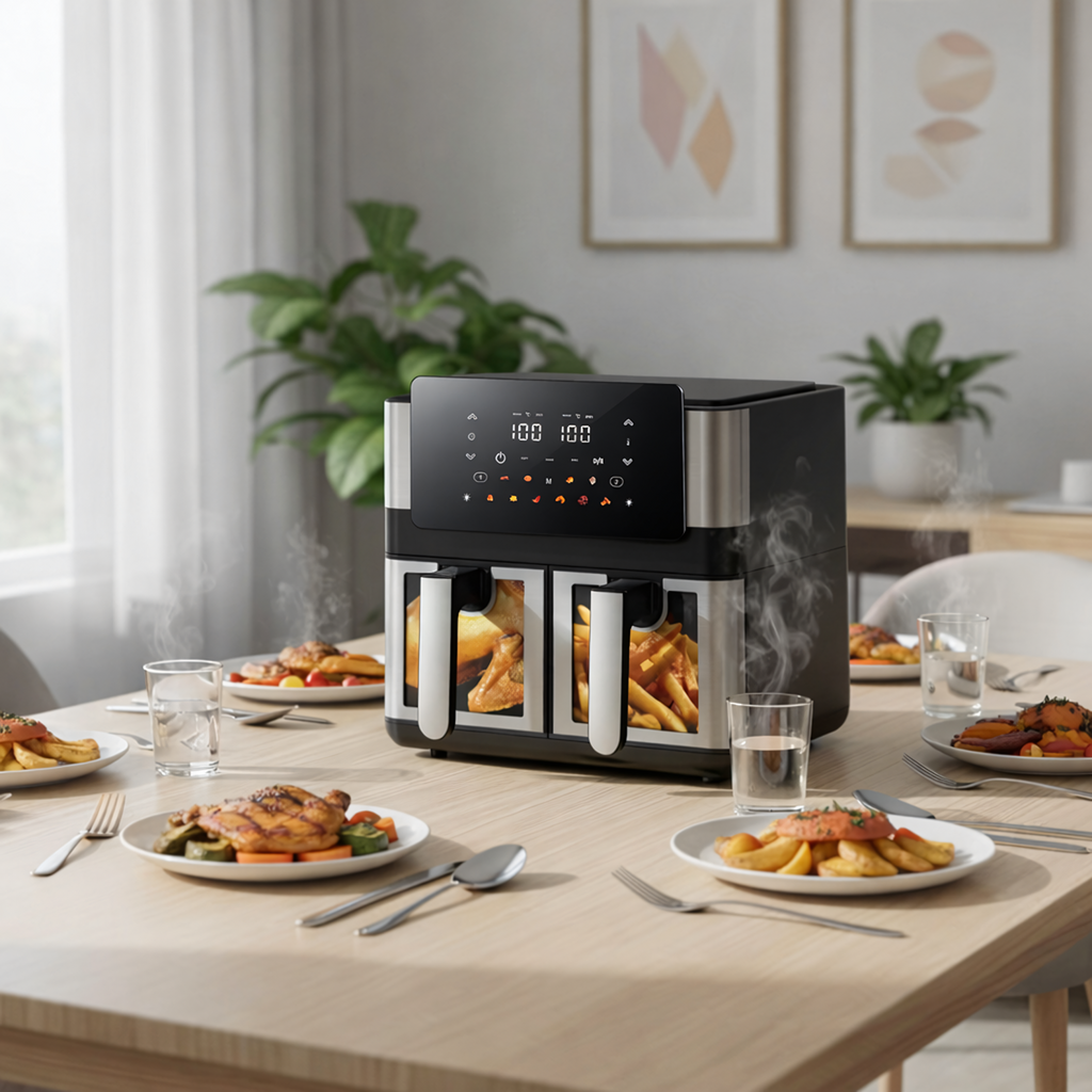 Air Fryer - Friteza na Vrući Zrak s Dvije Komore 8L - 2000W