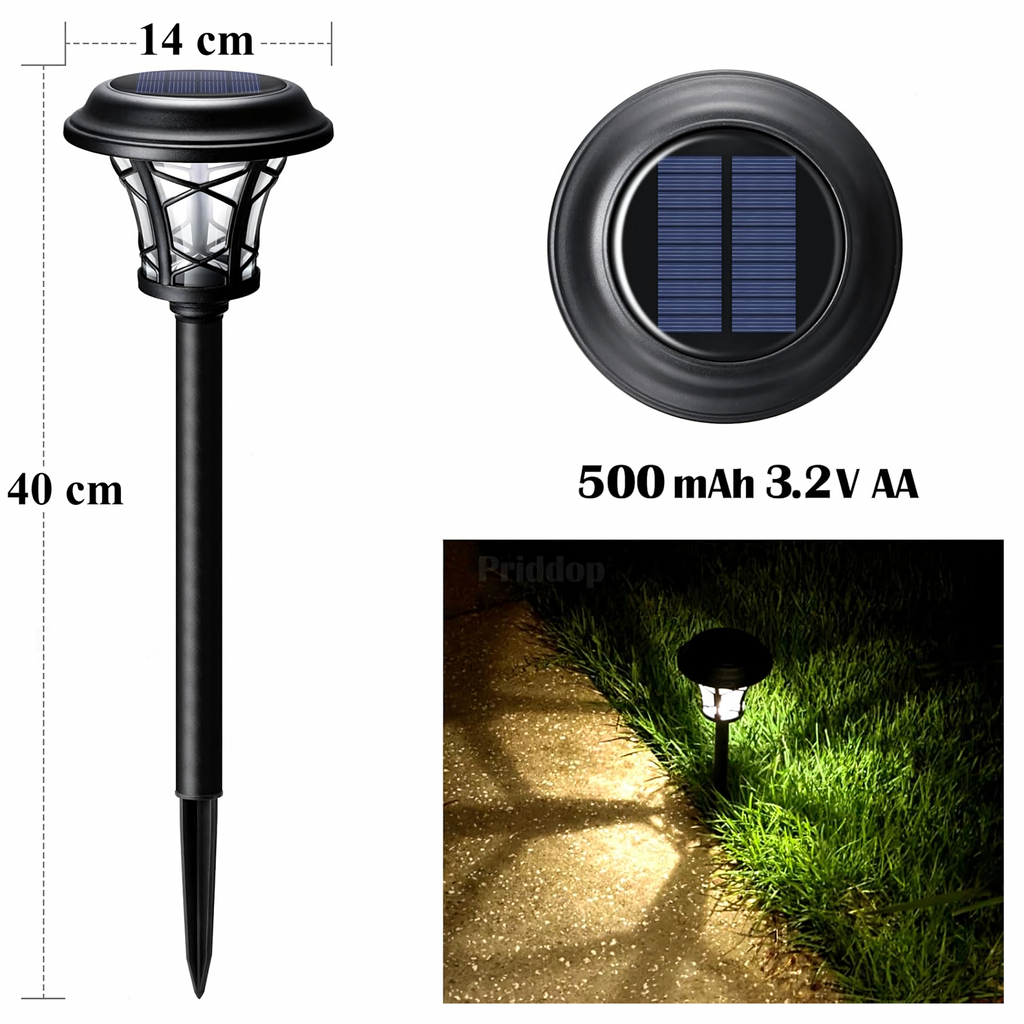 Solarne Vrtne Lampe 40 cm - Set od 8