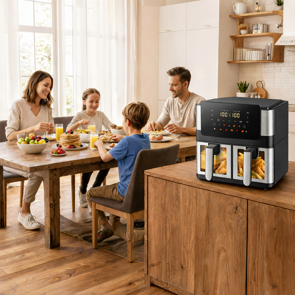 Air Fryer - Friteza na Vrući Zrak s Dvije Komore 8L - 2000W