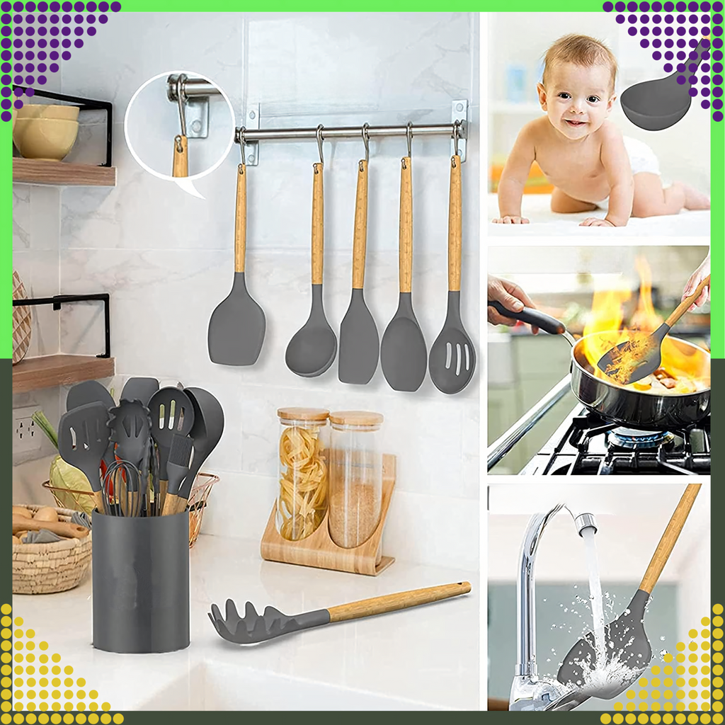 Set Silikonskih Kuhinjskih Pribora - 12 Komada