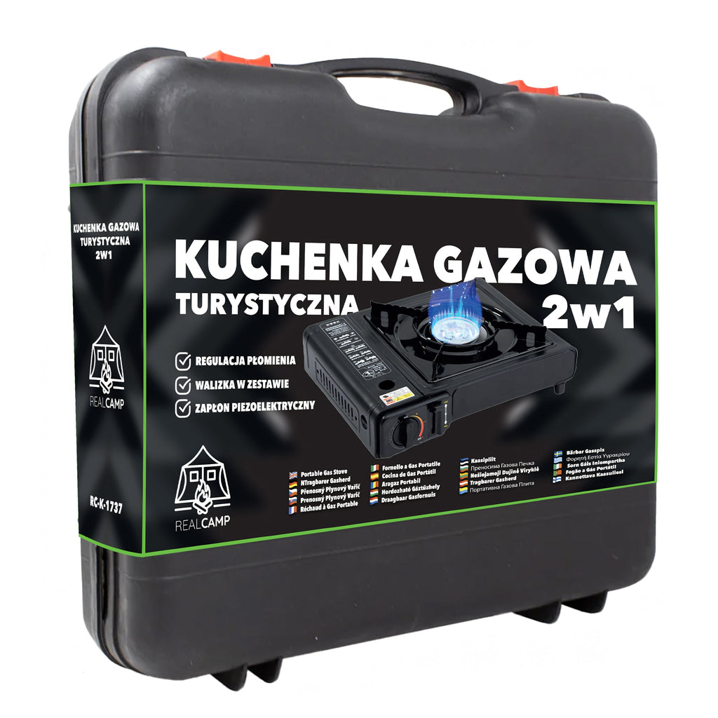 2u1  Prijenosni Plinski Štednjak s Kovčegom - 2500 W