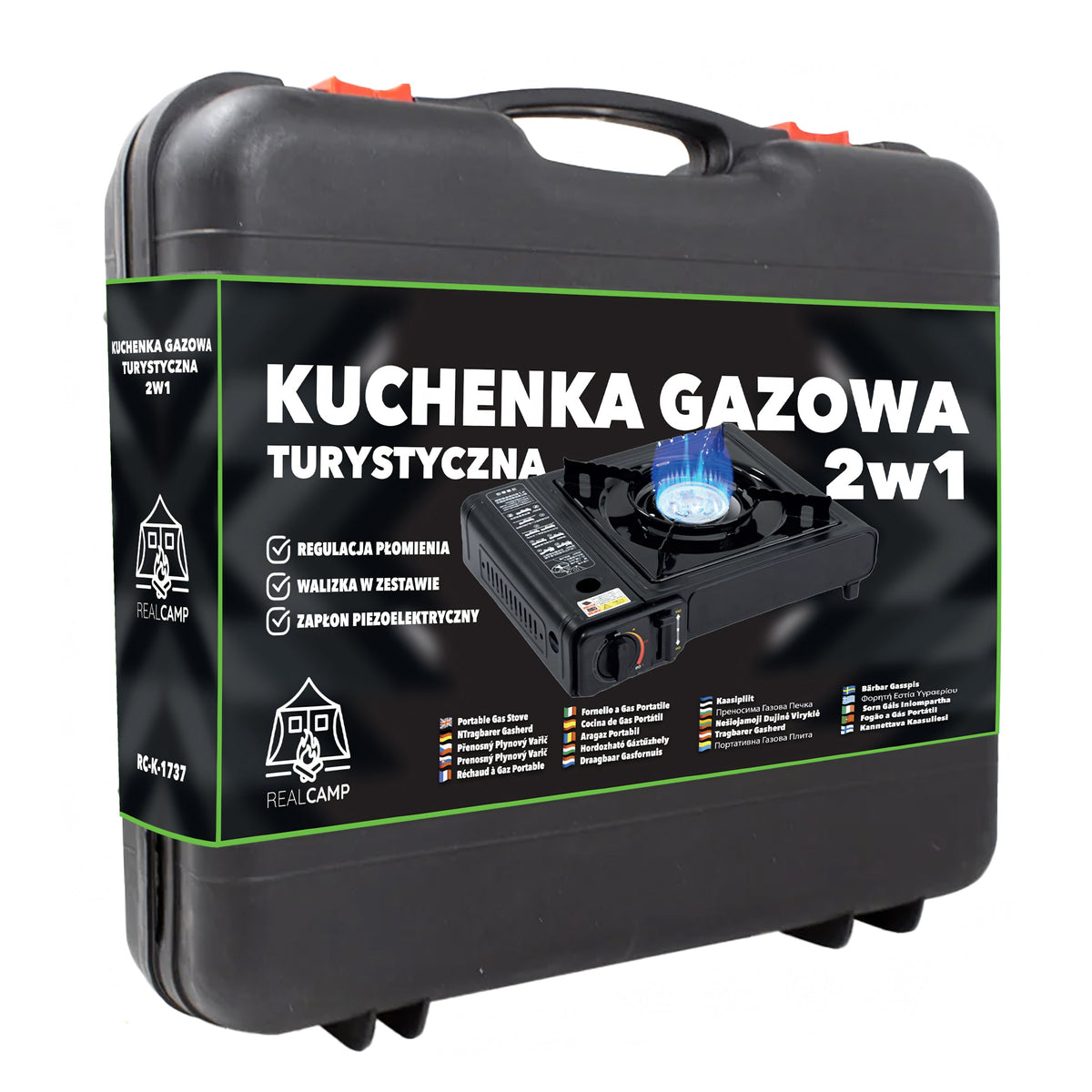 2u1  Prijenosni Plinski Štednjak s Kovčegom - 2500 W