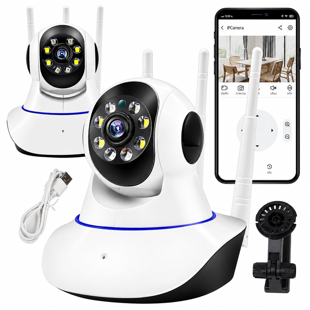 Bežična Rotirajuća WiFi 360° Kamera za Nadzor