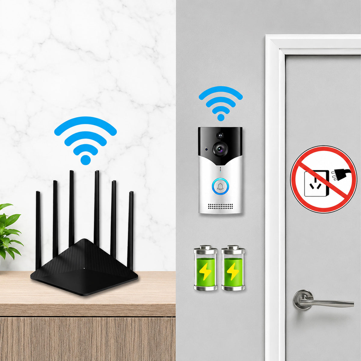 Pametno WiFi Video Zvono s Kamerom i PIR Senzorom