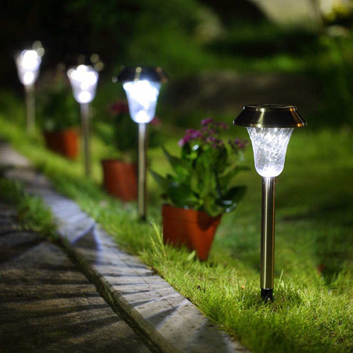 Solarne Vrtne Lampe 41 cm - Set od 6