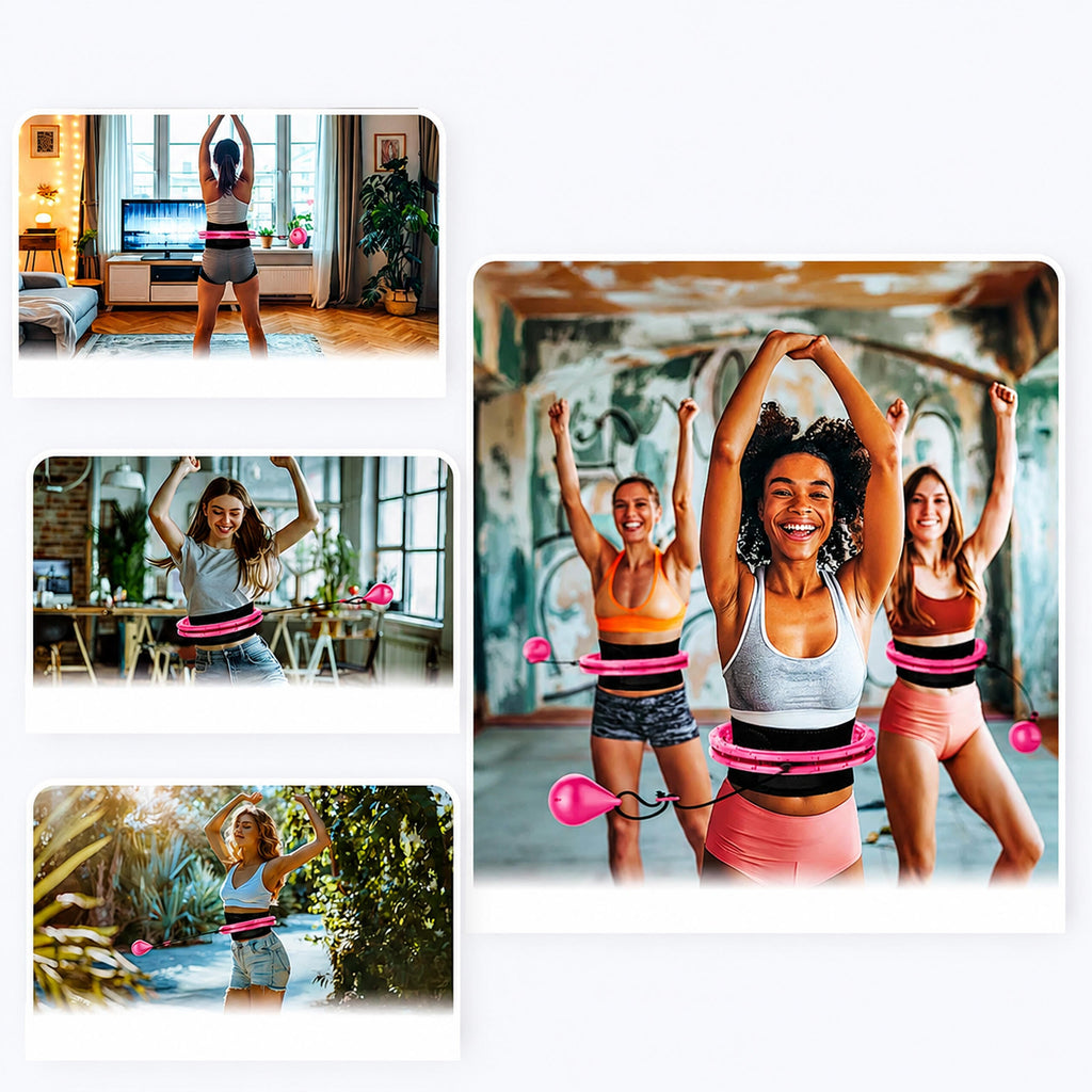 Hula Hop Obruč Plus Size s Utegom - 24 Segmenata