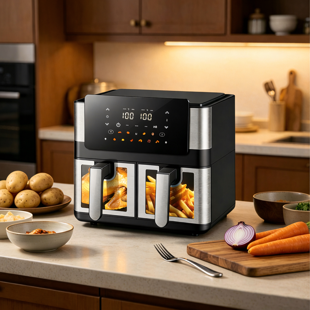 Air Fryer - Friteza na Vrući Zrak s Dvije Komore 8L - 2000W