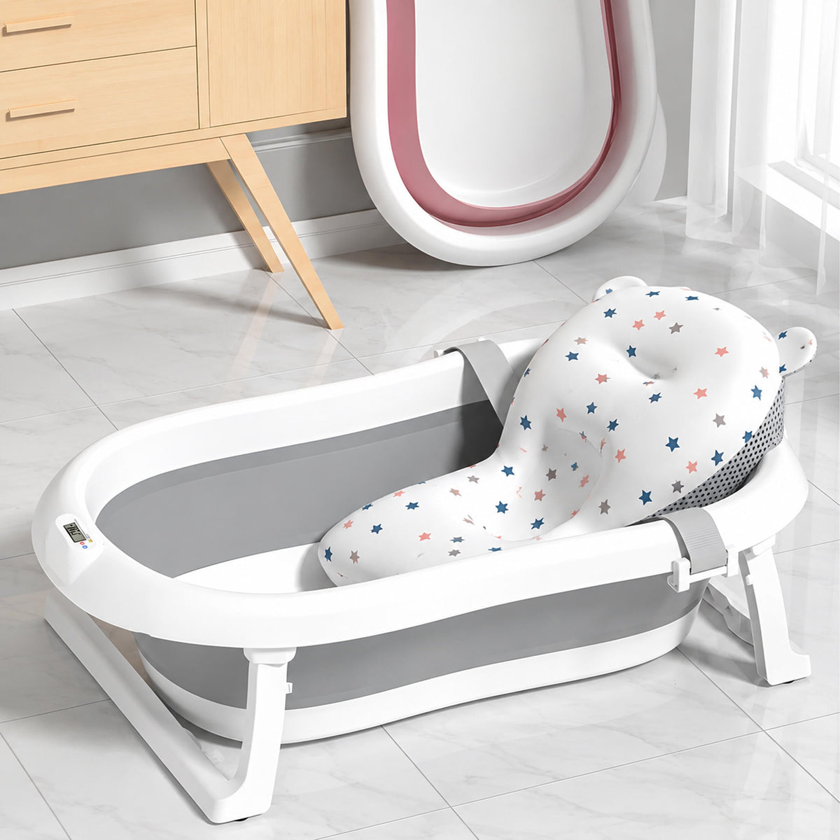Sklopiva Kadica za Bebe s LCD Termometrom
