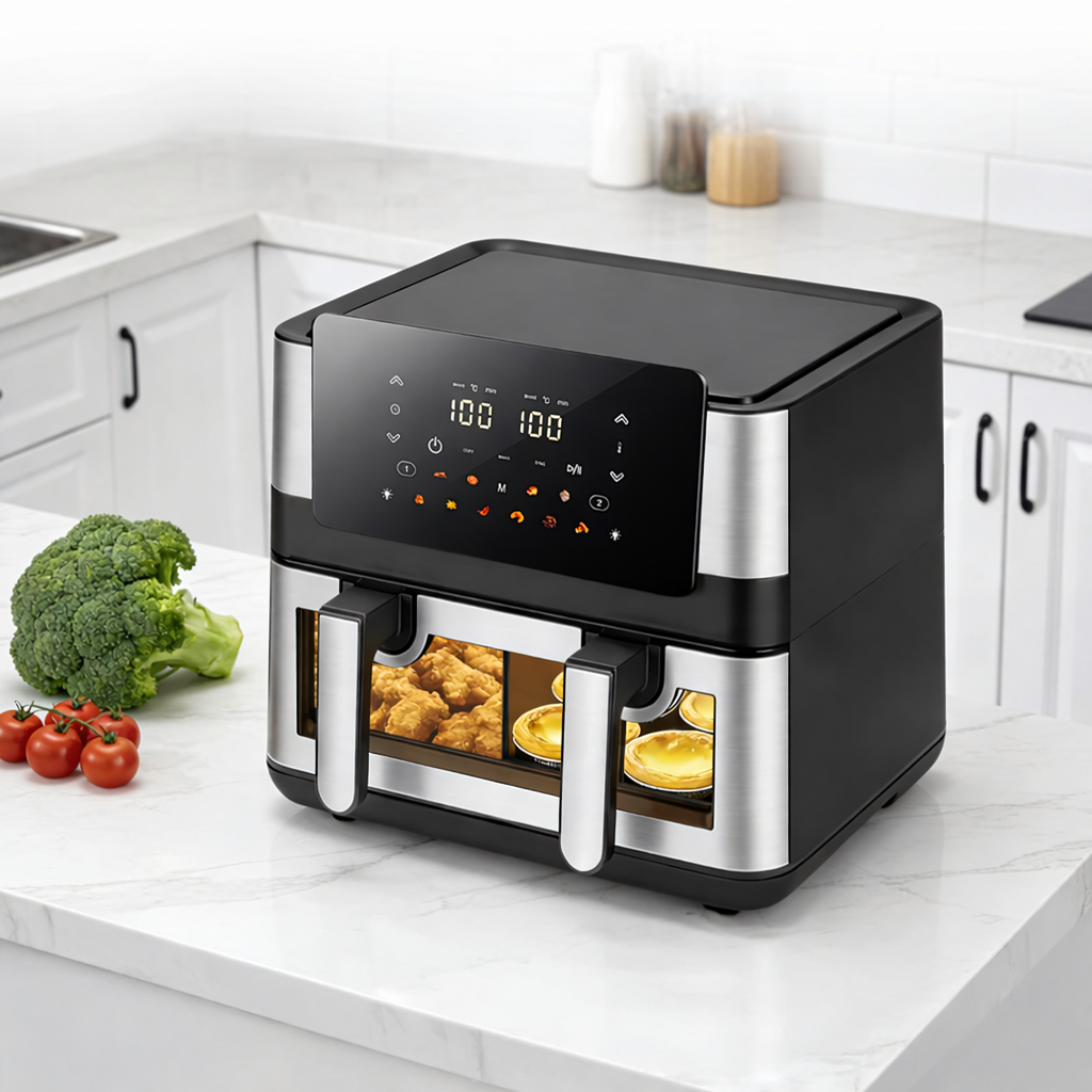 Air Fryer - Friteza na Vrući Zrak s Dvije Komore 8L - 2000W