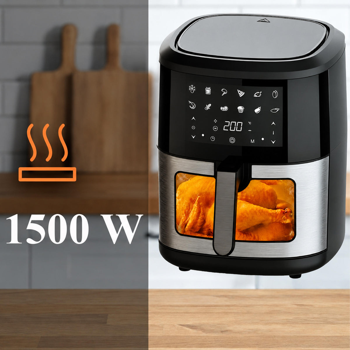 Air Fryer - Friteza na Vrući Zrak 6L - 1500W - 12 Programa