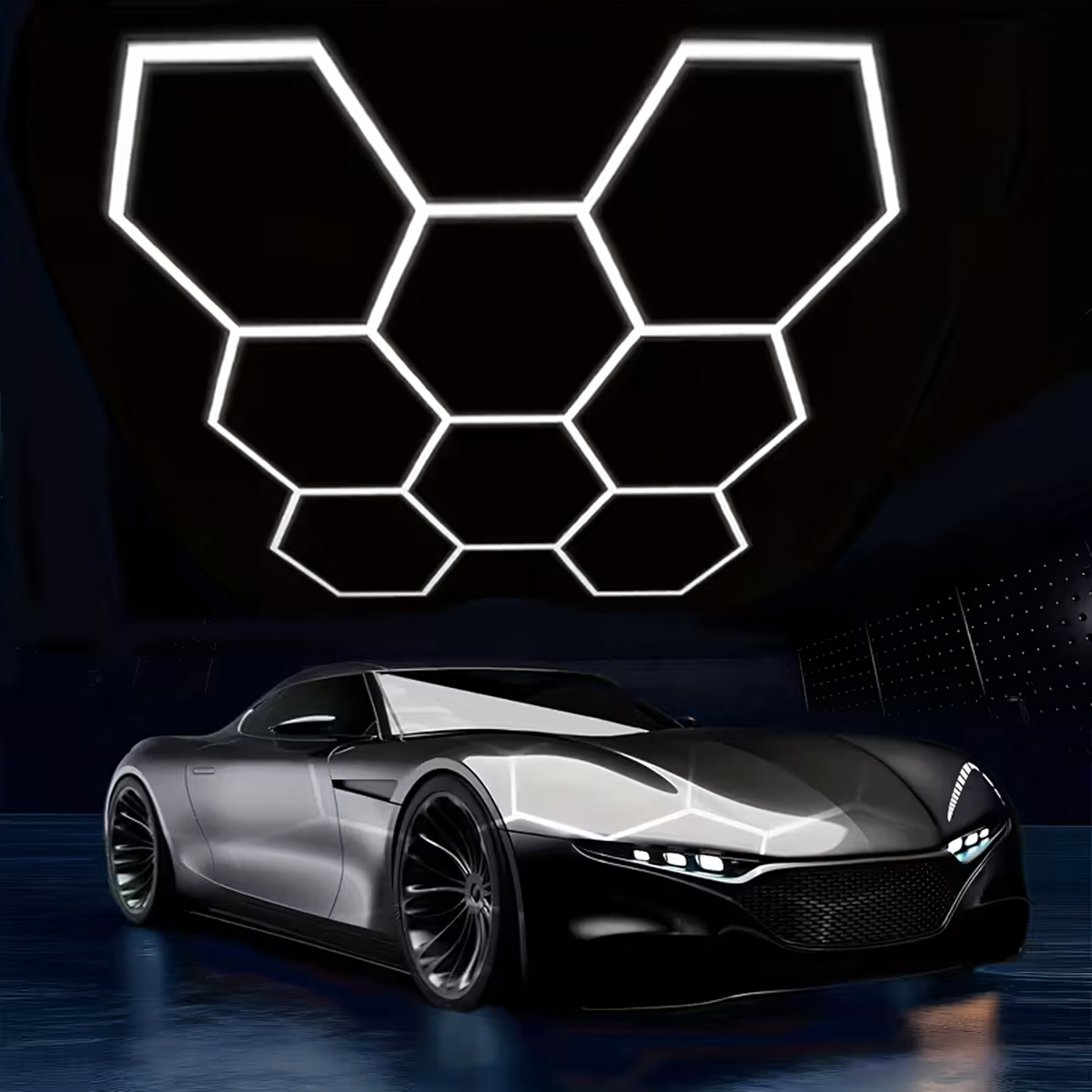 Hexagon LED Rasvjeta - 257.6 × 244.4 cm