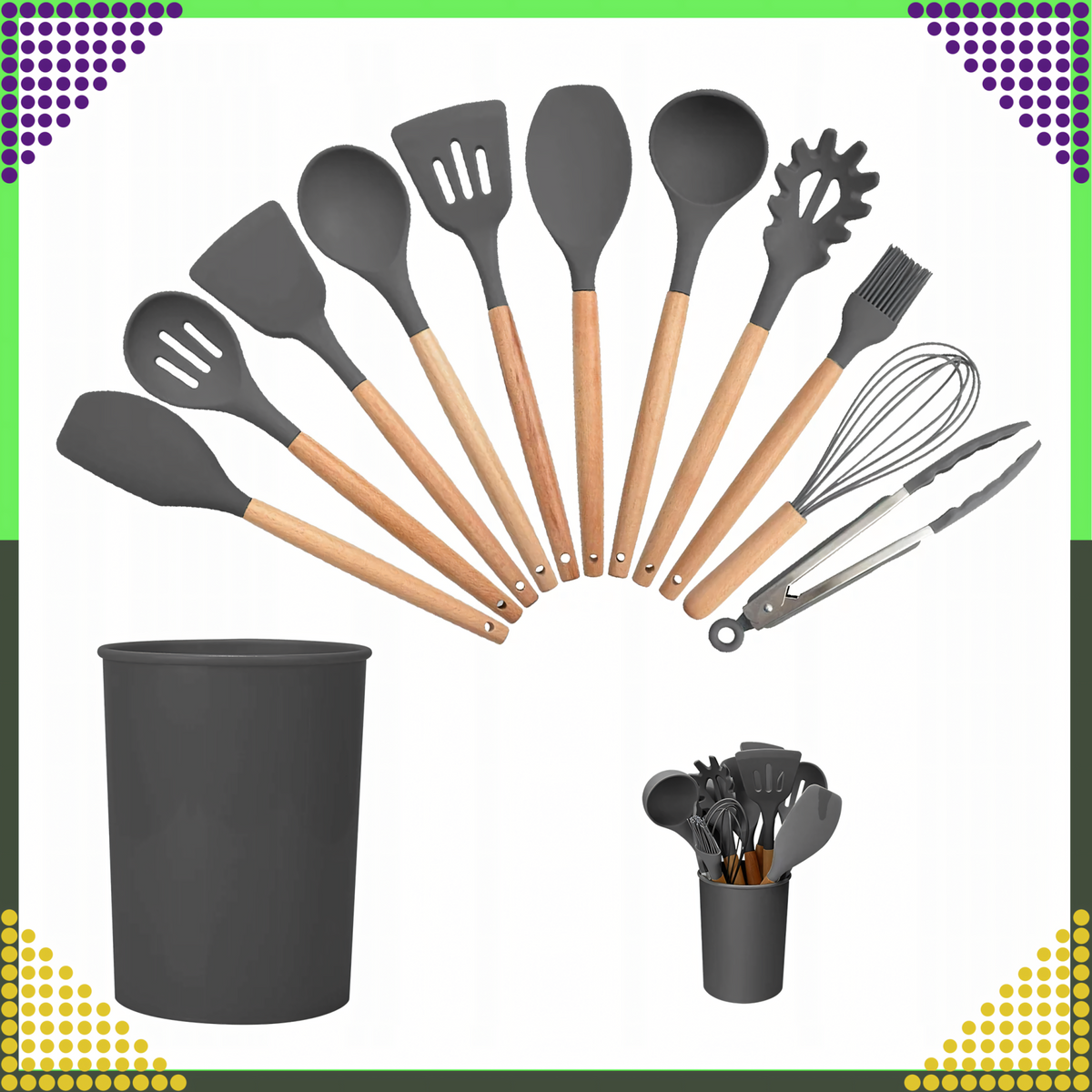 Set Silikonskih Kuhinjskih Pribora - 12 Komada