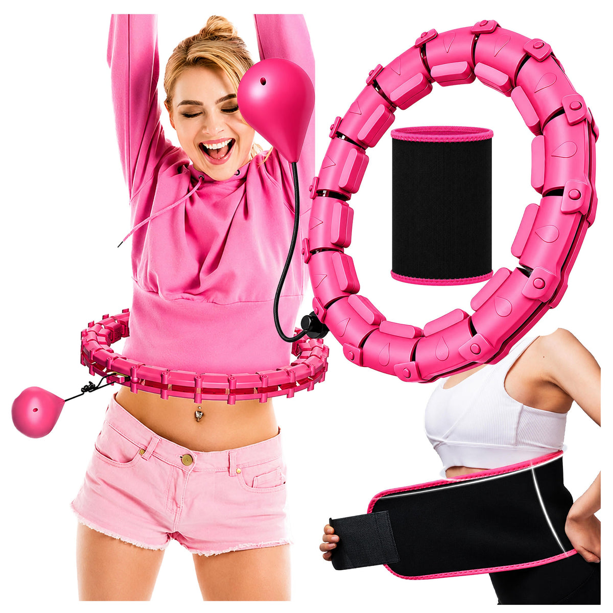 Sklopiv Hula Hoop s Utegom - s Masažom