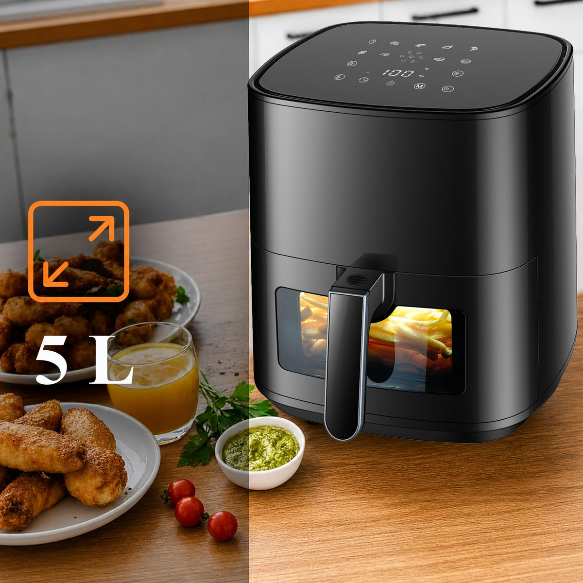 Air Fryer - Friteza na Vrući Zrak 5L - 1500W - 9 Programa