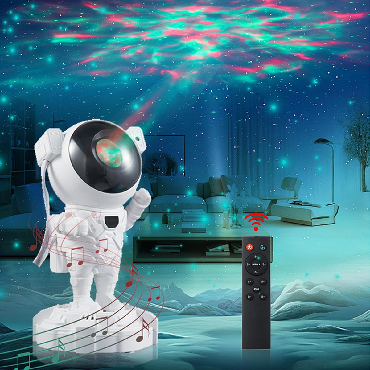 Projektor Zvijezda Astronaut s Daljinskim Upravljačem