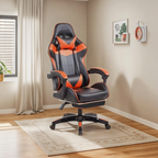 Gaming Stolica Crveno-Crna s Osloncem za Noge
