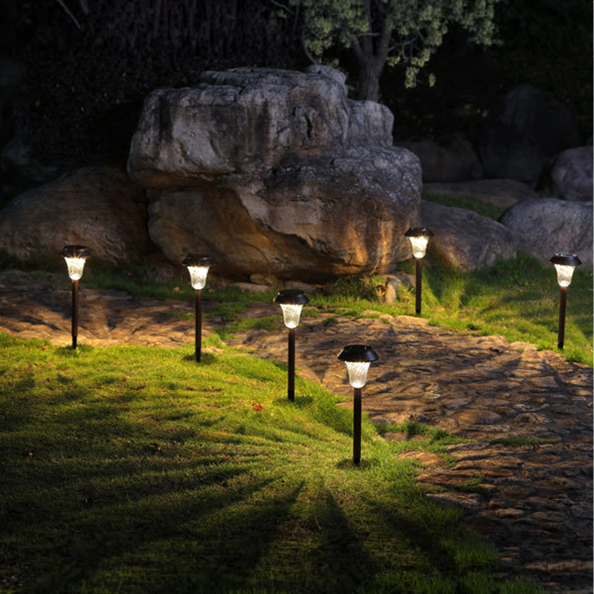 Solarne Vrtne Lampe 41 cm - Set od 6