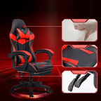 Gaming Stolica Crveno-Crna s Osloncem za Noge