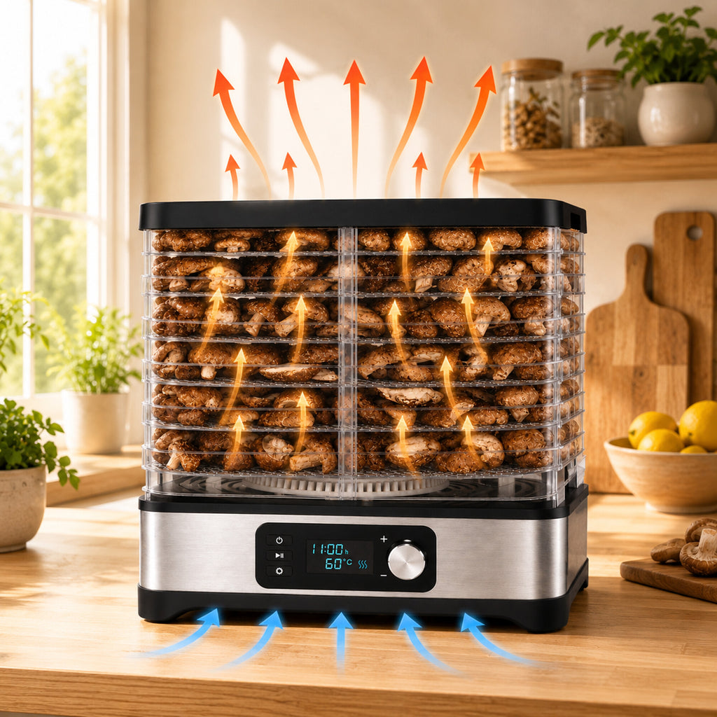 Dehidrator - Sušilica za Voće i Povrće 600W - 6 Polica, LCD