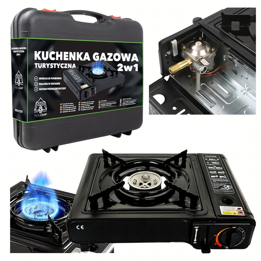 2u1  Prijenosni Plinski Štednjak s Kovčegom - 2500 W