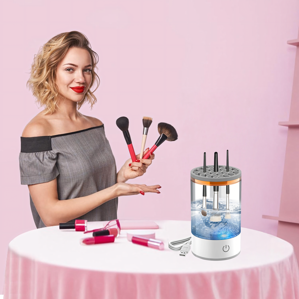 Elektronička Perilica za Kozmetičke Kistove