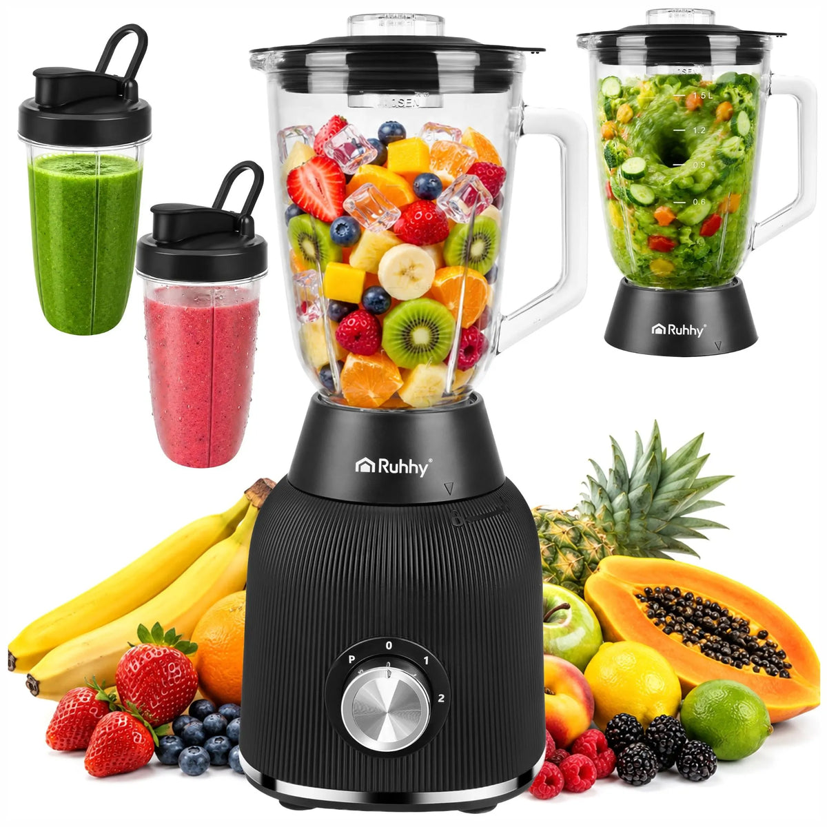Stakleni Blender – 1200W + 2 Boce