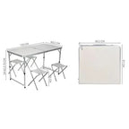 Kamp Set – Stol + 4 Stolice