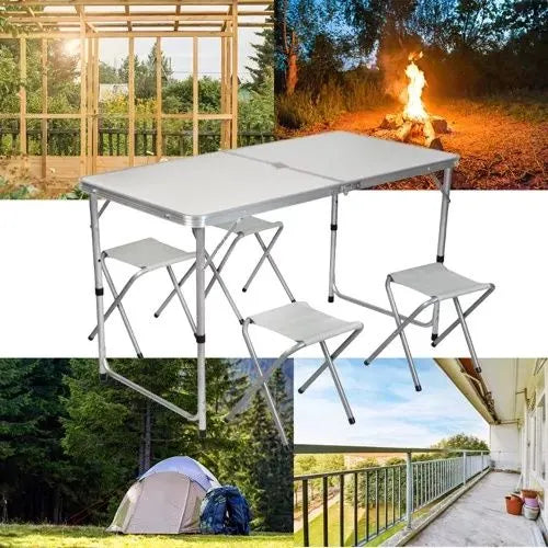 Kamp Set – Stol + 4 Stolice