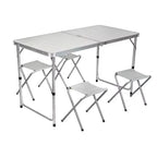 Kamp Set – Stol + 4 Stolice