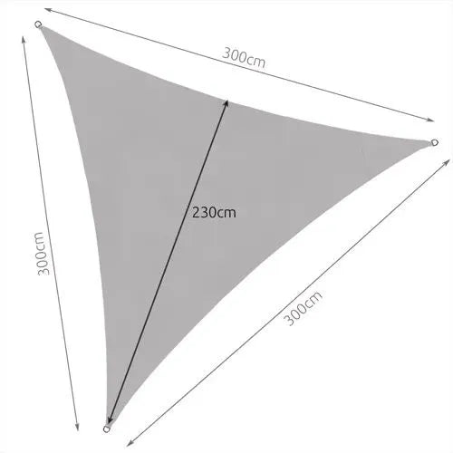 Trokutasto Sjenilo za Sunce 3x3x3m Sivo